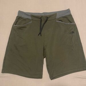 The North Face Men's Green and Gray Athletic Shorts